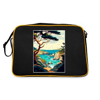 Point Lobos State Natural Reserve California - Retro Bag - black/gold - Back