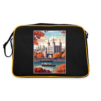 Tour De Londres Vintage Voyage Affiche WPA Souvenir - Sac Retro - noir/or - Dos