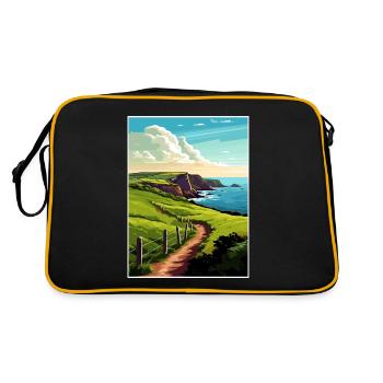 Tor Head Angleterre Vintage voyage affiche Souvenir - Sac Retro - noir/or - Dos