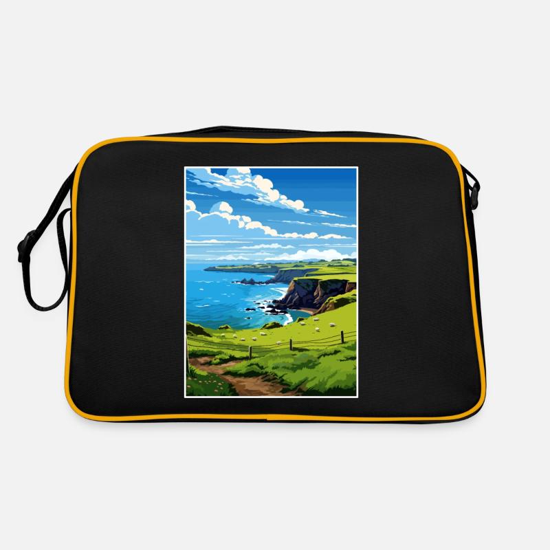 Mullion Cornwall Vintage voyage affiche Souvenir Sac Retro