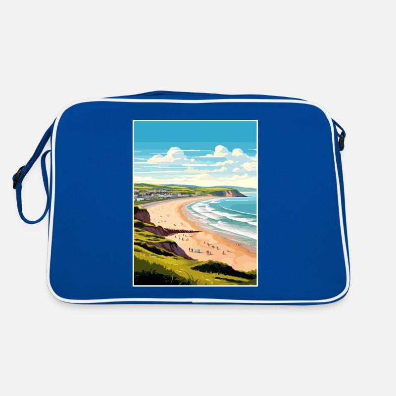 Woolacombe Devon Vintage voyage affiche Souvenir Sac Retro