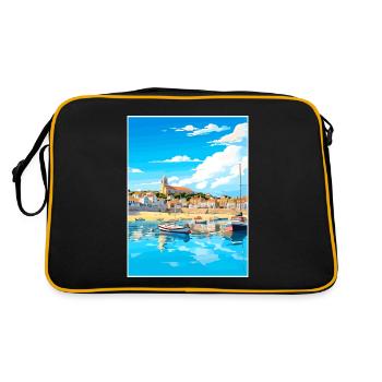 Penzance Cornwall Vintage Travel Poster Souvenir - Retro Bag - black/gold - Back