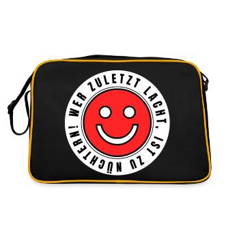 Celui qui rit le dernier est trop sobre ! - Sac Retro - noir/or - Dos