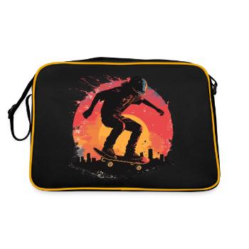 Skateboarder Skateboard Skater Skater Soleil - Sac Retro - noir/or - Dos