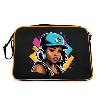 R&B Singer - Retro Bag - black/gold - Back