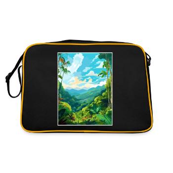 Amazone Rainforest Vintage Travel Poster Souvenir - Retro Bag - black/gold - Back