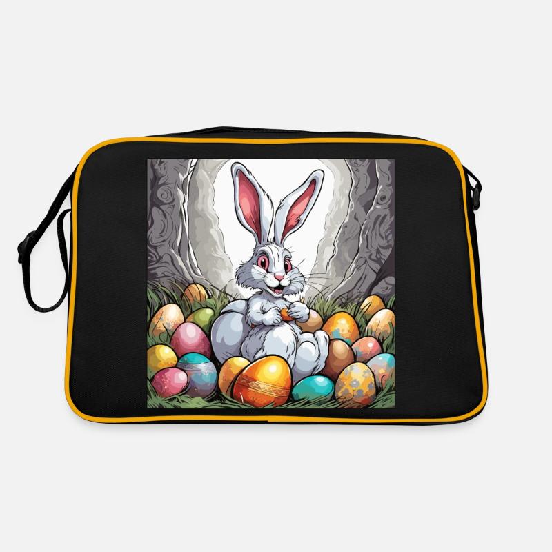 Lapin de Pâques / Pâques / Oeufs / Vacances / Pâques Sac Retro