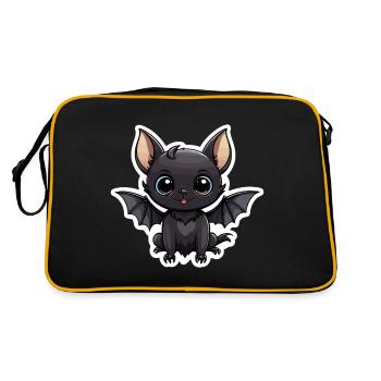 Illustration mignonne de chauve-souris - Sac Retro - noir/or - Dos