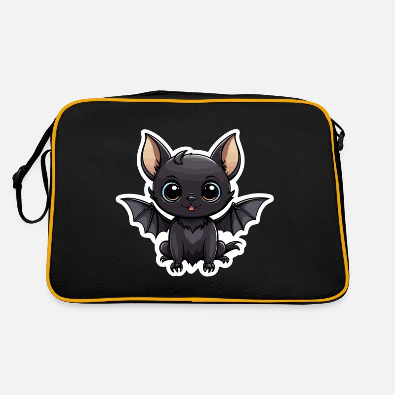 Fledermaus Niedlich Illustration Retro Tasche