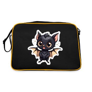 Illustration mignonne de chauve-souris - Sac Retro - noir/or - Dos