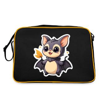 Illustration mignonne de chauve-souris - Sac Retro - noir/or - Dos