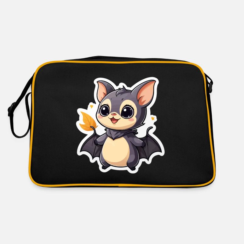 Fledermaus Niedlich Illustration Retro Tasche