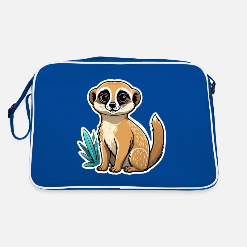 Erdmännchen Niedlich Illustration Retro Tasche