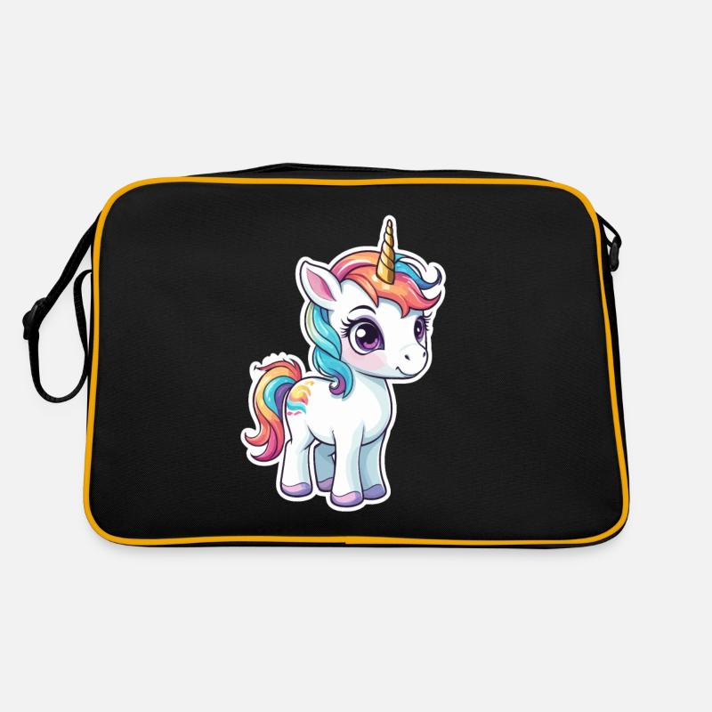 Einhorn Illustration Retro Tasche