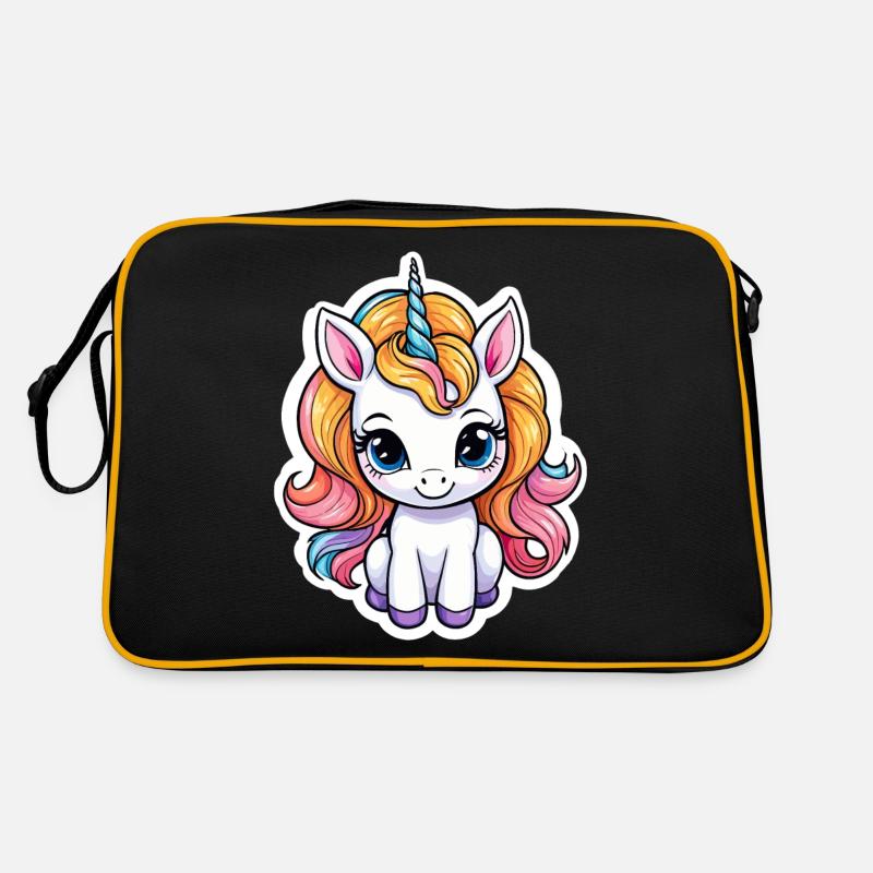 Einhorn Illustration Retro Tasche