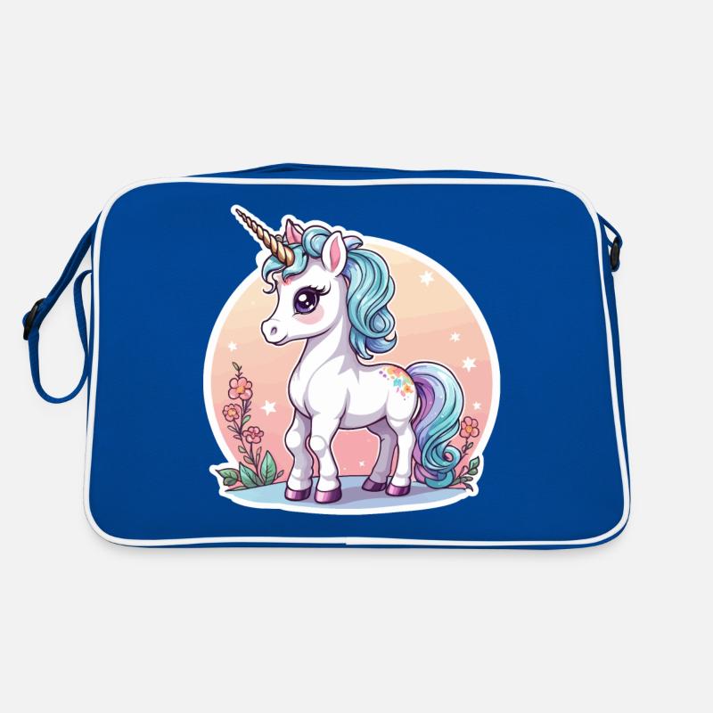 Einhorn Illustration Retro Tasche