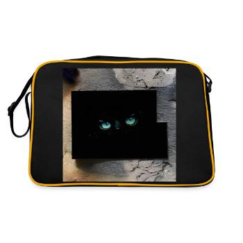 Regard Nocturne Énigme des Yeux Émeraude - Sac Retro - noir/or - Dos
