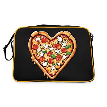 Pizza / Fast Food / Italian / Margherita - Retro Bag - black/gold - Back