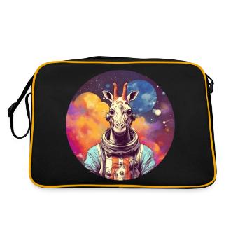 Cosmic Giraffe - Retro Tasche - Schwarz/Gold - Hinten