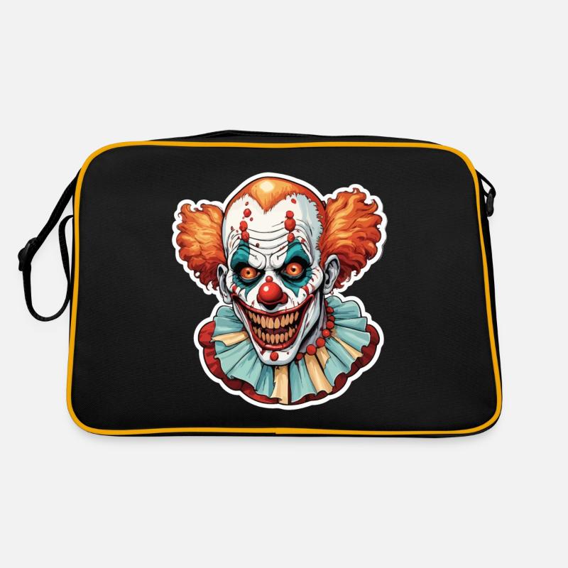 Zombie Clown Illustration Sac Retro