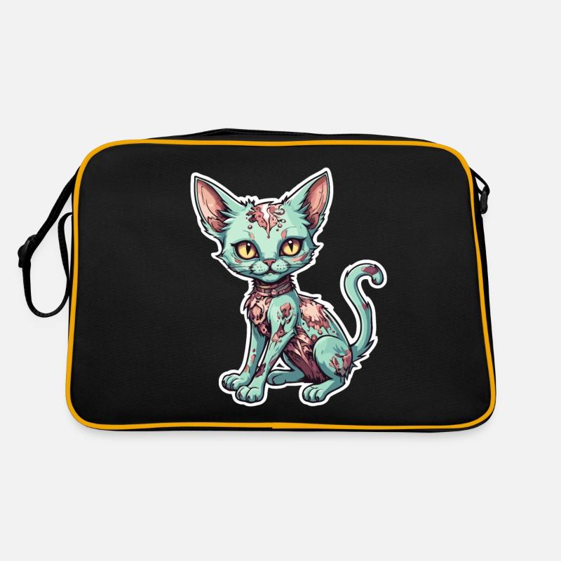 Illustration de chat zombie Sac Retro