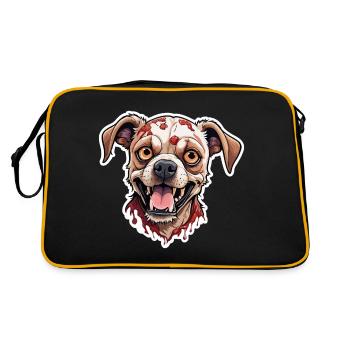 Illustration de chien zombie - Sac Retro - noir/or - Dos