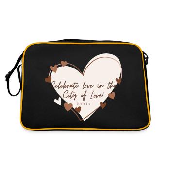 Célébrez l’amour dans la ville de l’amour - Sac Retro - noir/or - Dos