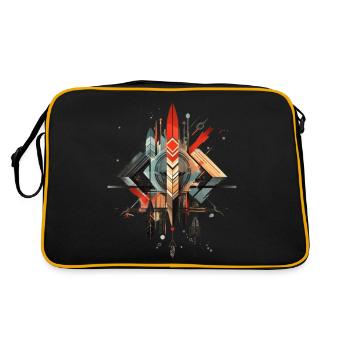 Arrow Symbol - Retro Bag - black/gold - Back