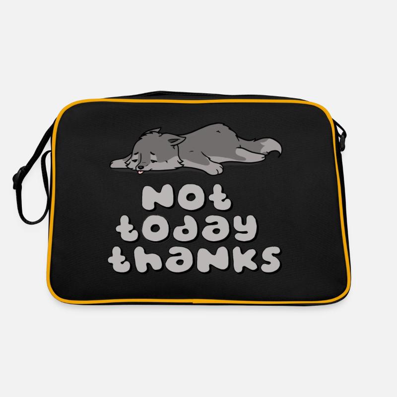 Heute nicht, danke - Retro Tasche - Schwarz/Gold