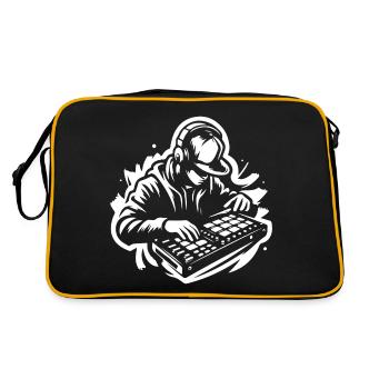 Beatmaker - Retro Tasche - Schwarz/Gold - Hinten