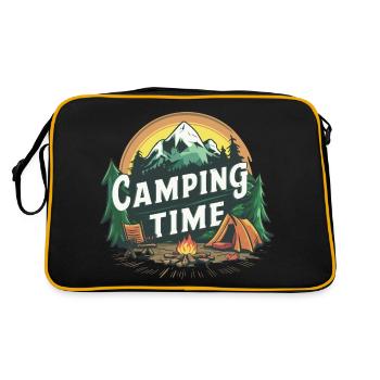 Camping voyage dans le temps vacances d'aventure - Sac Retro - noir/or - Dos