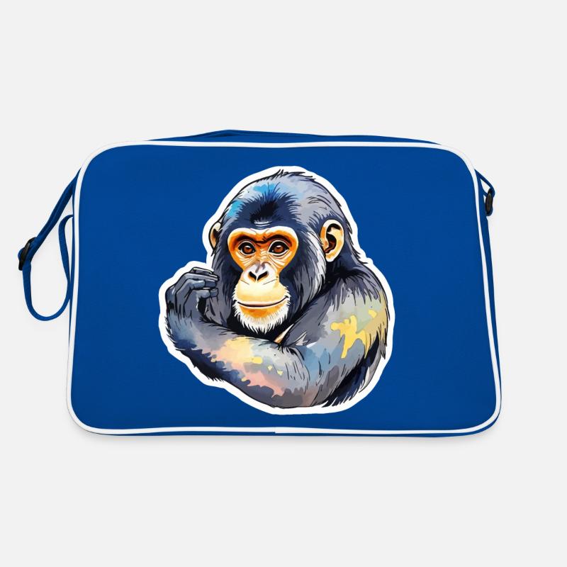Aquarelles de singe Sac Retro