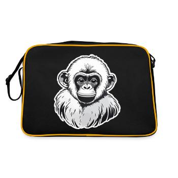 Monkey Watercolors - Retro Bag - black/gold - Back