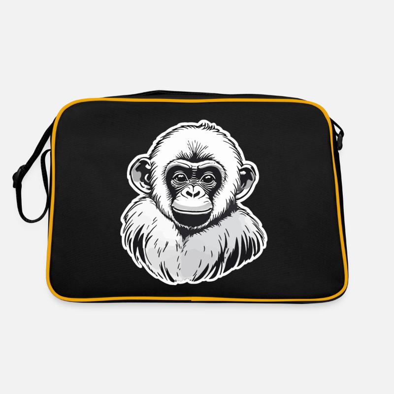 Monkey Watercolors Retro Bag