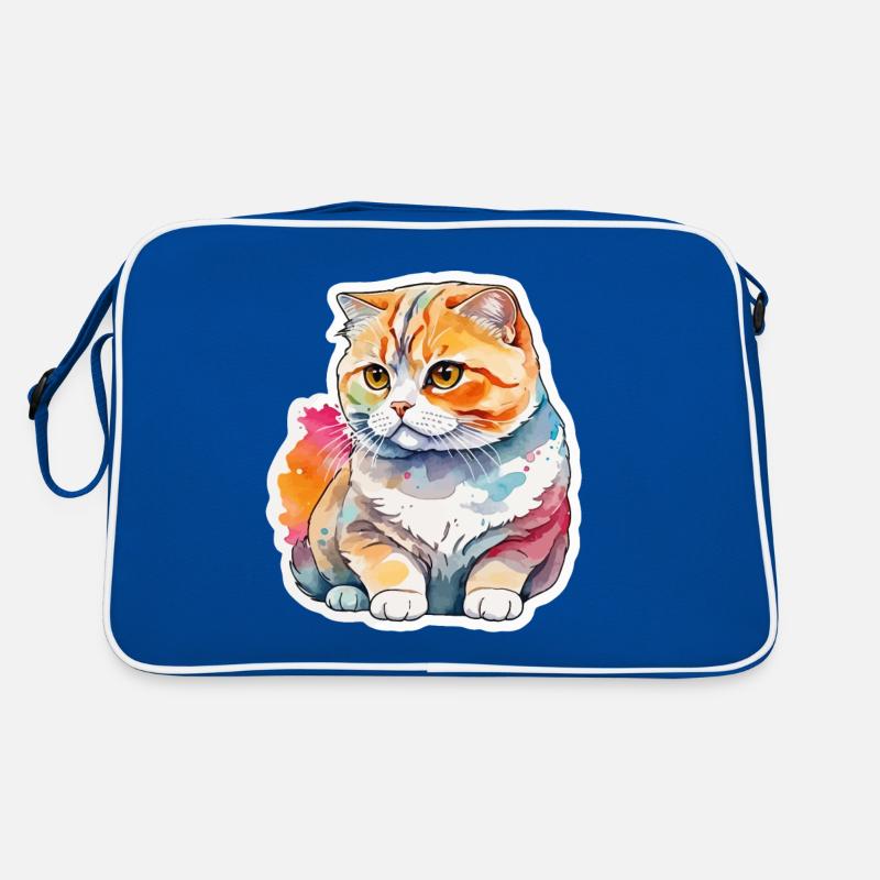 Scottish Fold Chat écossais à oreilles repliées Sac Retro