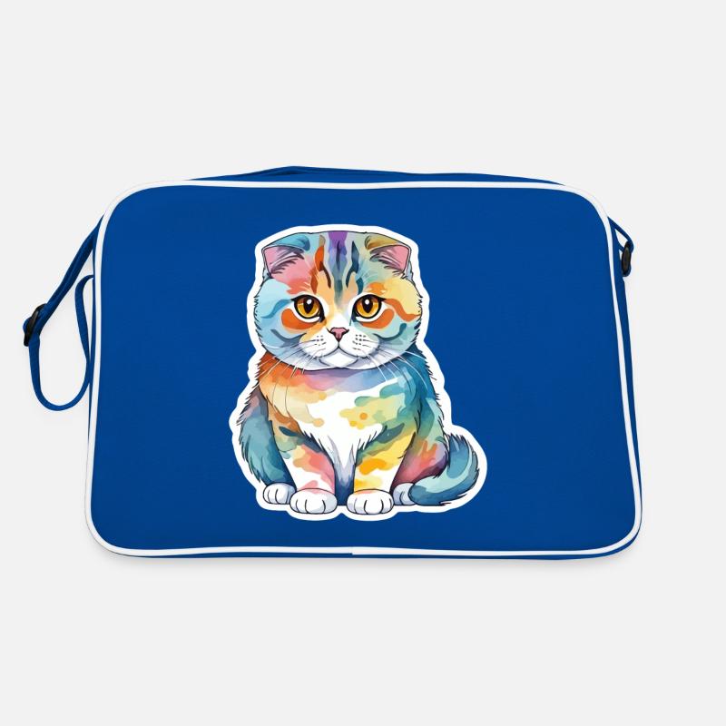 Scottish Fold Chat écossais à oreilles repliées Sac Retro