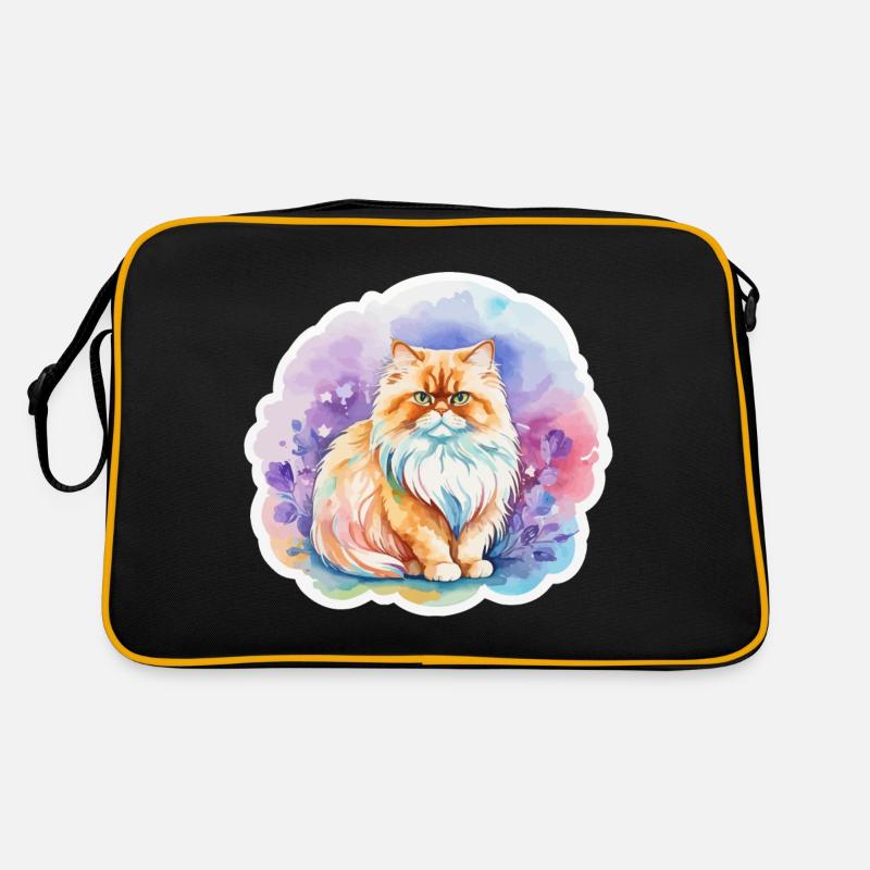 Perserkatze Wasserfarben Retro Tasche