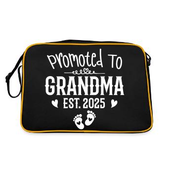 Promoted To Grandma 2025 New Grandma Grandmother - Sac Retro - noir/or - Dos