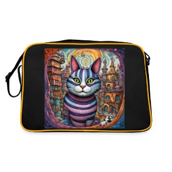 Surreal Pop Animals 8 Cat - Sac Retro - noir/or - Dos