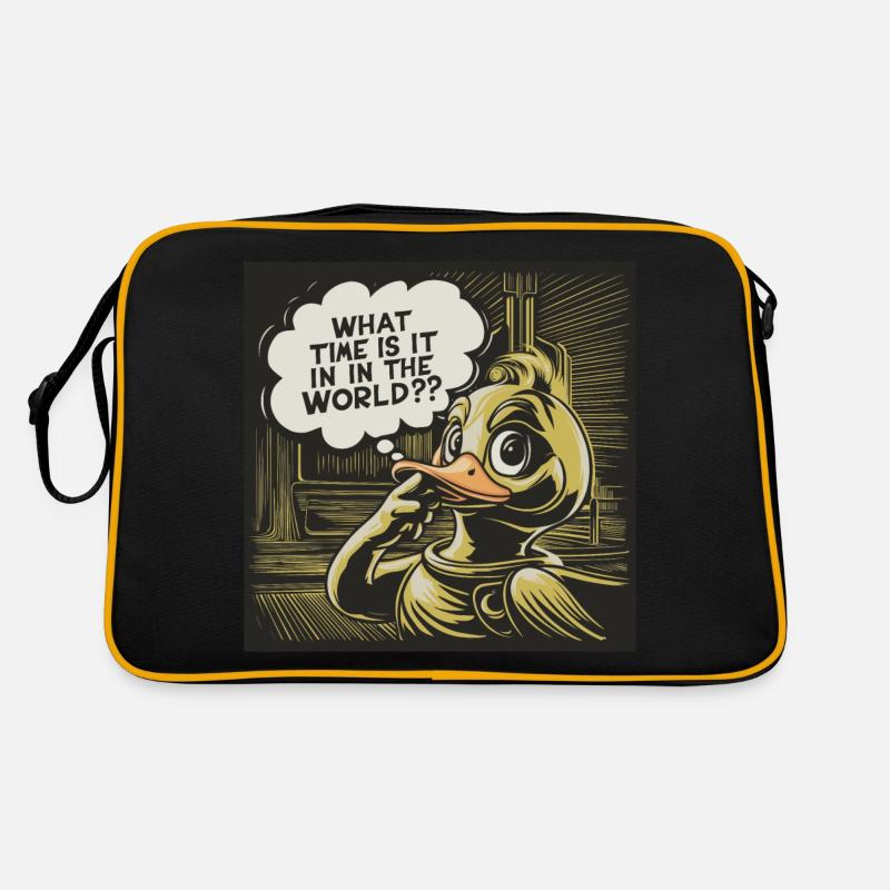 Déclaration réfléchie de canard de canard en plastique jaune Sac Retro