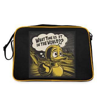 Déclaration réfléchie de canard de canard en plastique jaune - Sac Retro - noir/or - Dos