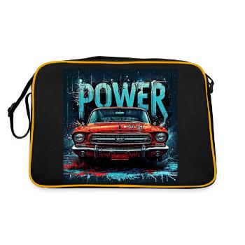 POWER - Retro Bag - black/gold - Back