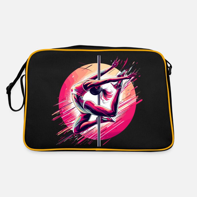 Pole Dance Dynamik pink Geschenk - Retro Tasche - Schwarz/Gold