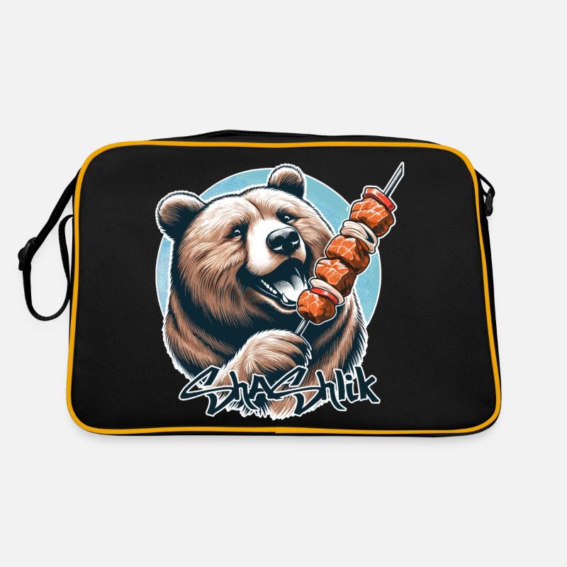 Shashlik Meat Skewer Bear Gift Retro Bag