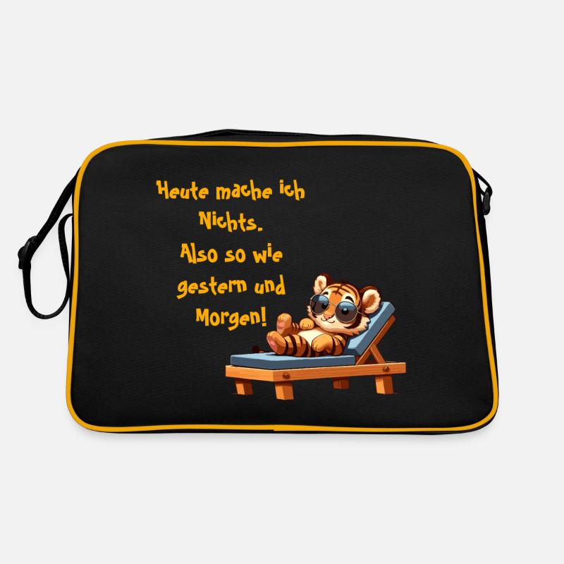 Today I'm not doing anything Tiger - Retro Bag - black/gold