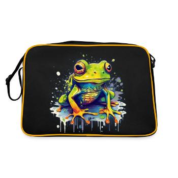 Grenouille colorée - Sac Retro - noir/or - Dos