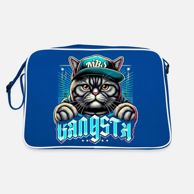 BKH Britisch Kurzhaar Katze getigert Gangsta Gangs Retro Tasche