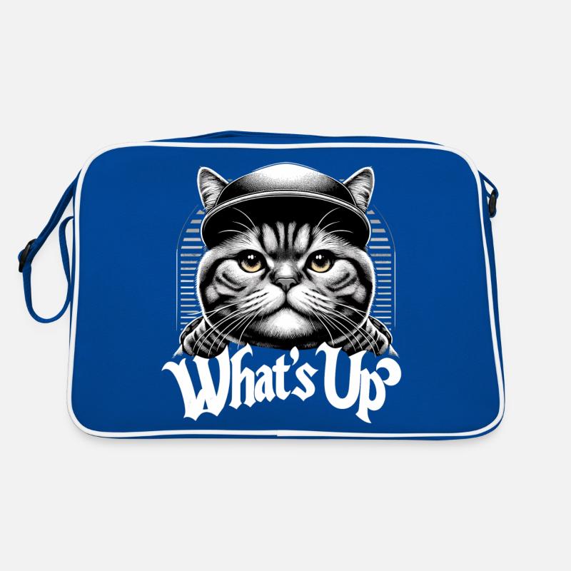BKH Britisch Kurzhaar Katze getigert Was geht ab Retro Tasche