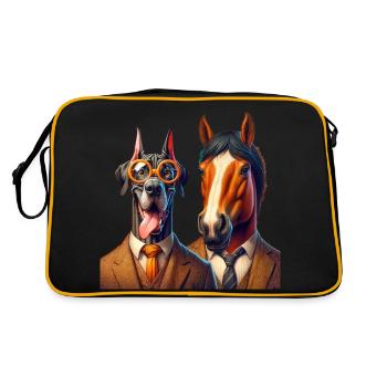 Dapper Duo Elegance - Retro Bag - black/gold - Back
