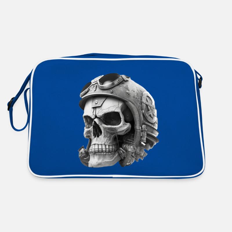 Skull with helmet Retro Bag
